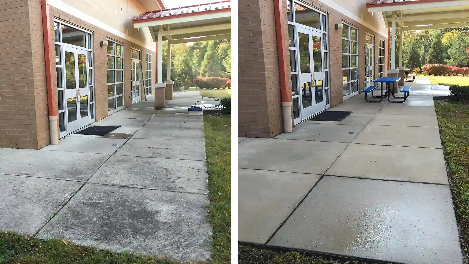 power-washing-raleigh-school